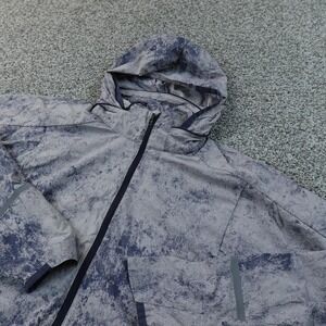 REI‎ Co Op Jacket Mens L Gray Hooded Lightweight Windbreaker Coat Hiking Outdoor